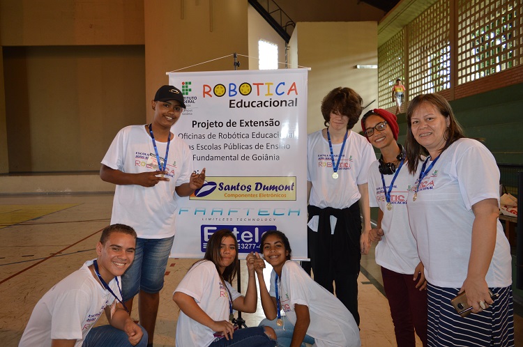 Equipe da Escola Municipal João Braz venceu competição de robótica, promovida durante encontro do IFG - Câmpus Goiânia