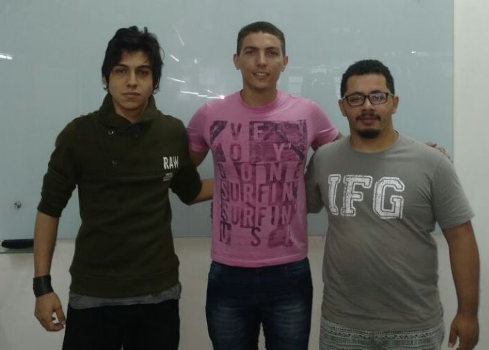 Alunos Marcel, Paulo Henrique e Gabriel. ( Foto: Mais Goiás/Divulgação)