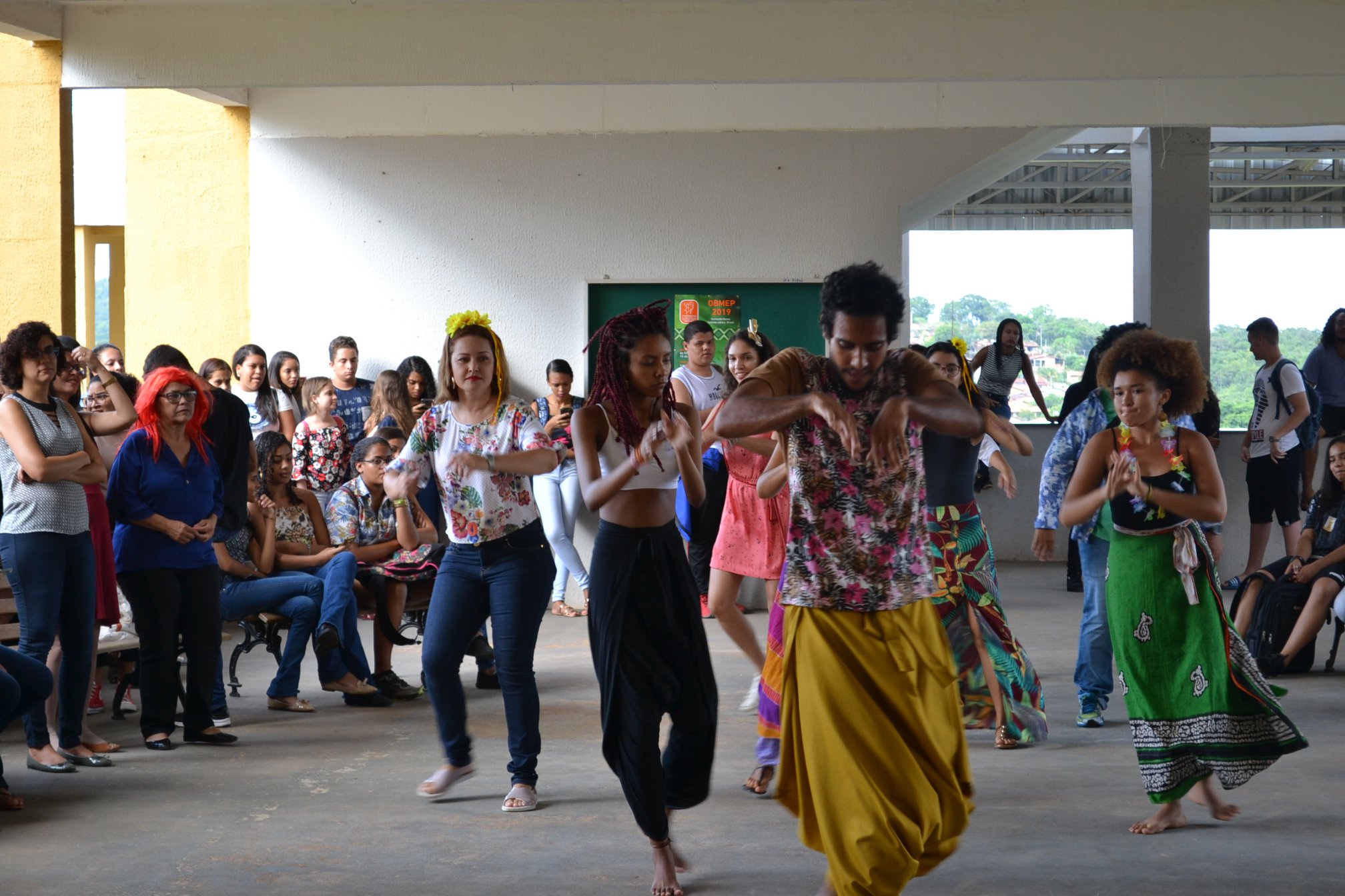 Atividade de calourada no câmpus que desenvolveu a dança afro, tema de um dos projetos de ensino aprovado