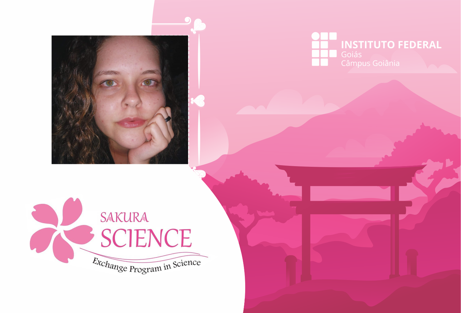 Clara vai representar o IFG em terras japonesas pelo programa que promove uma imersão na área de ciência e tecnologia avançada Clara vai representar o IFG em terras japonesas pelo programa que promove uma imersão na área de ciência e tecnologia avançada