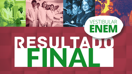 Banner resultado final Vestibular Enem 2020/1