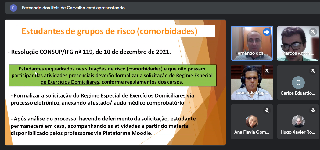 Alunos com comorbidade acessarão o material das aulas remotamente