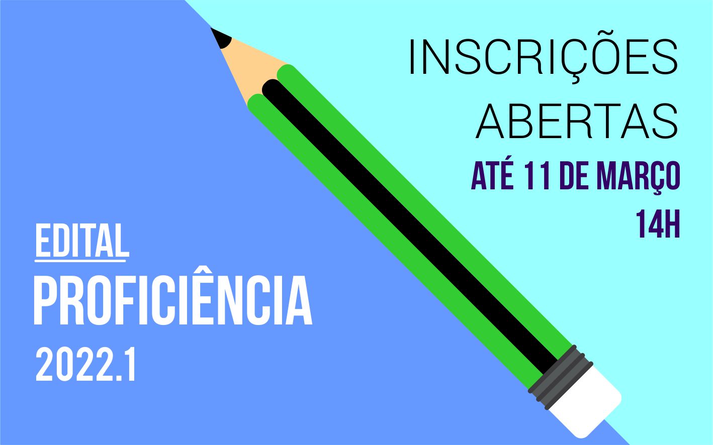 Inscrições devem ser realizadas até as 14 horas do dia 11 de março