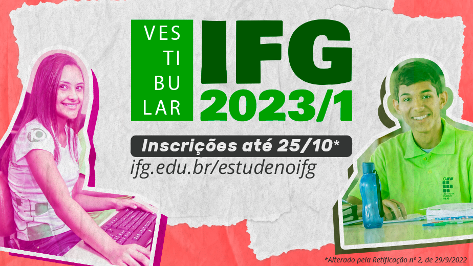 A Instituição oferta 1022 vagas no Vestibular Enem; e 656 no Vestibular IFG A Instituição oferta 1022 vagas no Vestibular Enem; e 656 no Vestibular IFG