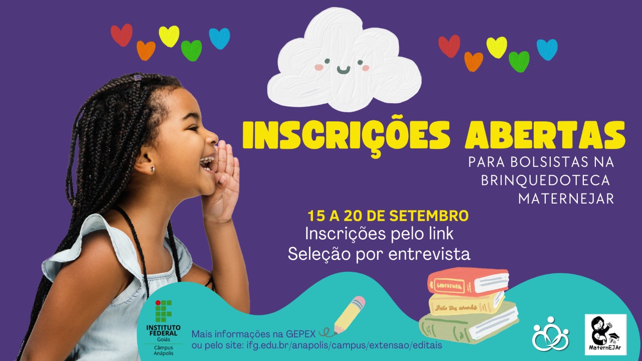 As inscrições estarão abertas entre os dias 15 e 20 de setembro