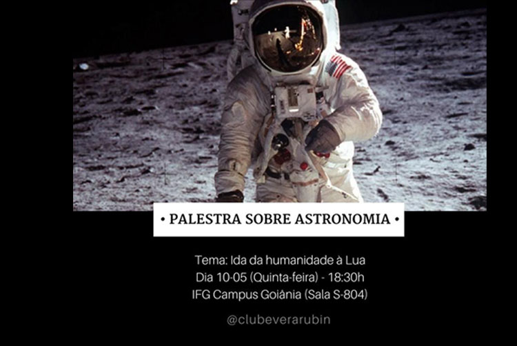 Clube de Astronomia Vera Rubin realiza palestras e sessões de observação do céu noturno.