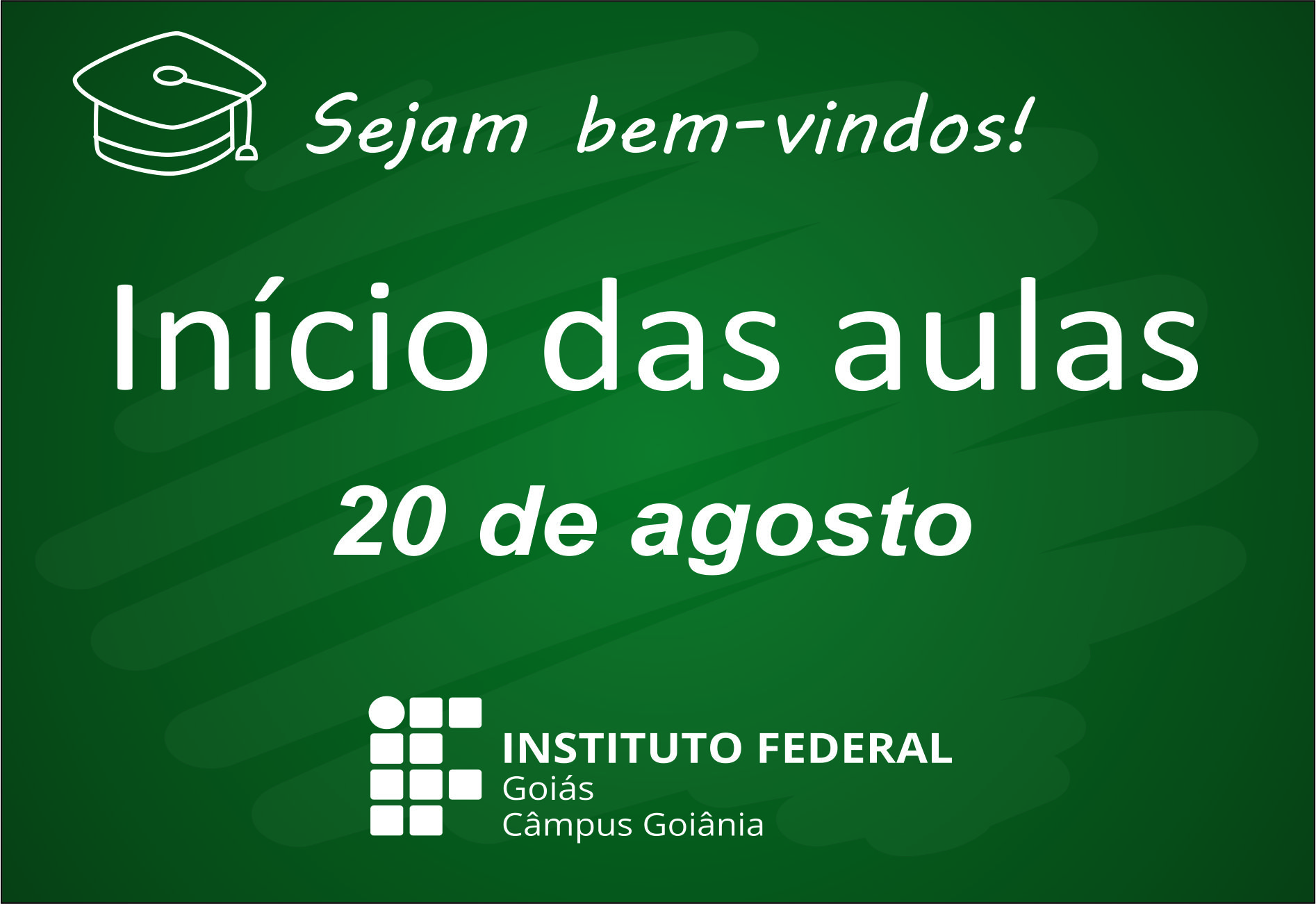 Banner de divulgação de volta às aulas do Câmpus Goiânia