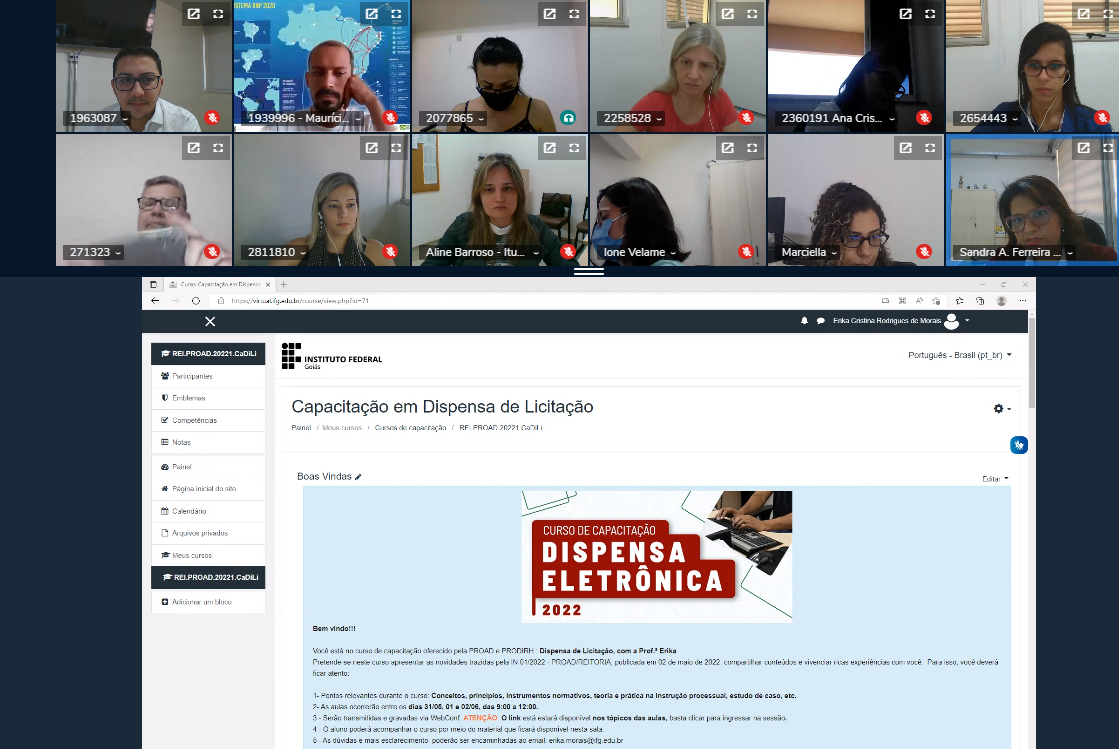 Curso de capacitação no IFG