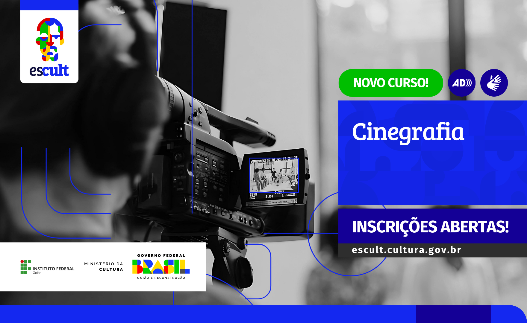 Inscrições abertas para curso de Cinegrafia Inscrições abertas para curso de Cinegrafia