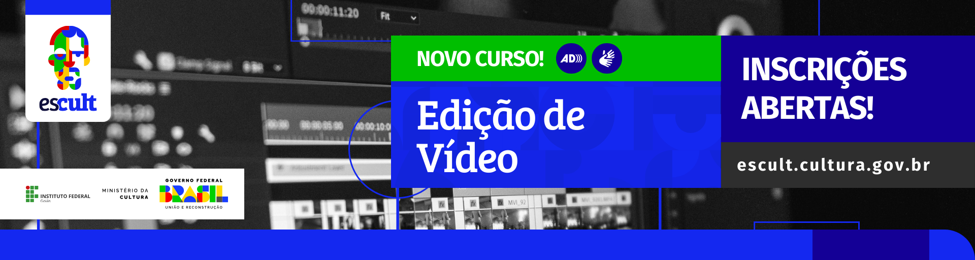 Escult lança novo curso de Edição de Vídeo