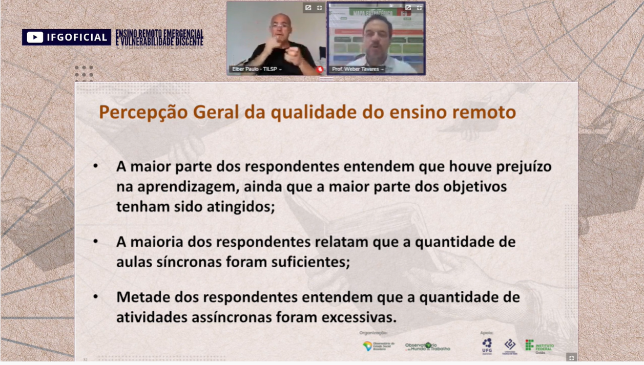 Percepção geral dos alunos sobre o ensino remoto