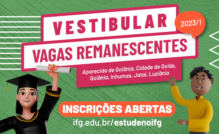 Inscrições abertas para vestibular para vagas remanescentes em 9 cursos superiores Inscrições abertas para vestibular para vagas remanescentes em 9 cursos superiores