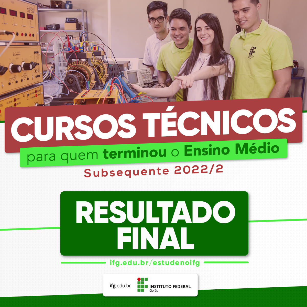 Resultado final da seleção para cursos subsequentes