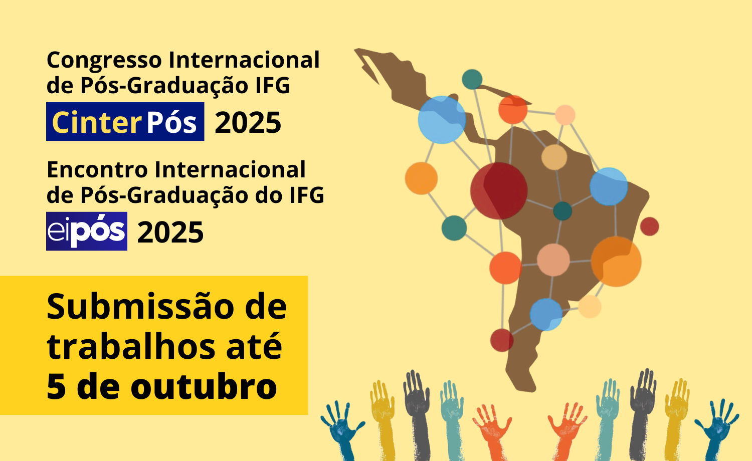 Encontro e Congresso Internacional  de Pós-Graduação - Submissão de trabalhos até 5 de outubro